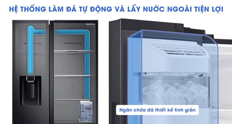Tiện ích lấy nước và làm đá tự động